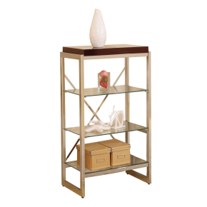 ACME 91263 Zahra - Optional Shelf - Clear Glass & Sliver