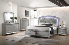 Furniture of America CM7899SV-Q-BED Maddie - Queen Bed - Silver
