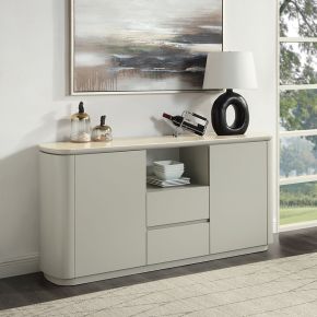 ACME DN03108 Ingram - Server - Ceramic Top & Light Gray Finish