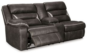 Signature Design by Ashley® 1310459 Kincord - Laf Rec Power Sofa W/Console - Midnight
