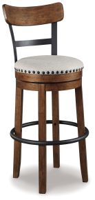 Ashley Furniture D546-430 Valebeck - Tall UPH Swivel Barstool - Brown