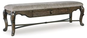 Ashley Furniture D947-00 Maylee - Upholstered Storage Bench - Dark Brown