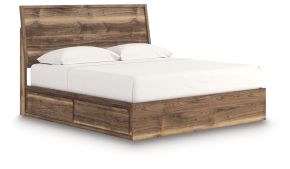 Ashley Furniture PCB3367B14 Chirason - King Panel Bed With Storage - Brown