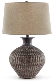 Signature Design by Ashley® L207354 Magan - Metal Table Lamp - Antique Bronze Finish