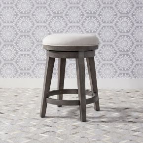 Liberty Furniture 406-OT9003 Modern Farmhouse - Console Swivel Stool - Dusty Charcoal