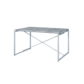 ACME 72905 Jurgen - Dining Table - Faux Concrete & Silver