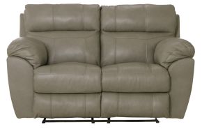 Jackson Furniture Industries 4072-1273/56-3073/56 Costa - Top Grain Italian Leather Lay Flat Reclining Loveseat - Putty