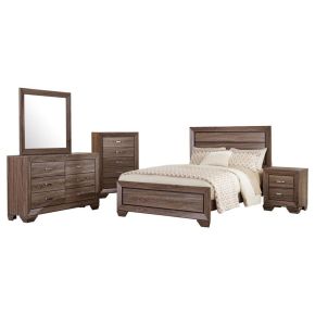 CoasterEveryday 204191Q-S5 Kauffman - 5 Piece Queen Bedroom Set - Washed Taupe