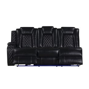 New Classic U1769V-L30P2-BLK Orion II - LAF Sofa With Power Headrest & Footrest - Black