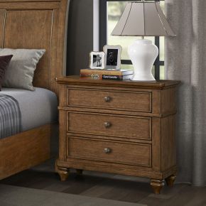 Liberty Furniture 104-BR61 Twin Lakes - Nightstand With Charging Station - Chestnut