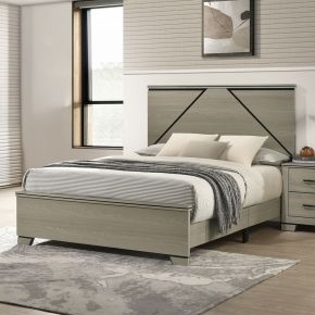 ACME BD05142Q Joanna - Queen Bed With LED - Weathered Gray