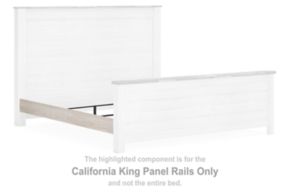 Signature Design by Ashley® B267-94 Willowton - Cal King Panel Rails - Whitewash