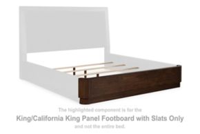 Signature Design by Ashley® PCB857-56 Dilenno - King/California King Panel Footboard With Slats - Dark Brown