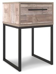 Signature Design by Ashley® EB2320-291 Neilsville - One Drawer Night Stand - Vinyl-Wrapped - Whitewash
