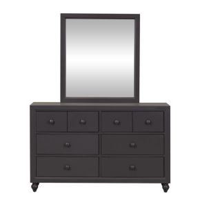 Liberty Furniture 423-YBR-DM Cottage View - Dresser & Mirror - Dark Gray
