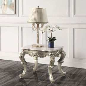 ACME LV01784 Miliani - End Table With Marble Top - Natural Antique Bronze