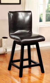 Furniture of America CM3433PC-2PK Hurley - Counter Height Chair (Set of 2) - Black
