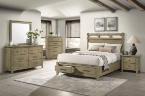 Coaster Fine Furniture 207530KE-S5 Hazlewood - 5 Piece Eastern King Storage Bedroom Set - Vineyard Oak