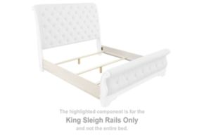 Signature Design by Ashley® B743-99 Realyn - King Sleigh Rails - Chipped White