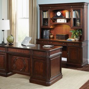 Liberty Furniture 273-HOJ-5JES Brayton Manor - 5 Piece Home Office Jr Executive Set - Dark Brown