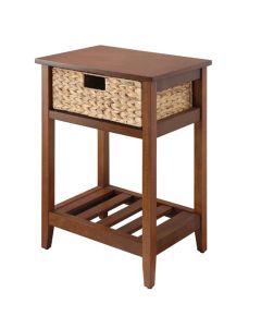ACME 97857 Chinu - Accent Table - Walnut & Natural Finish