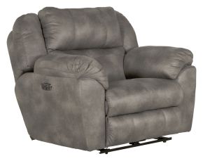 Catnapper 7618907-1300/28 Ferrington - Power Lay Flat Recliner With Power Adjustable Headrest & Lumbar - Steel