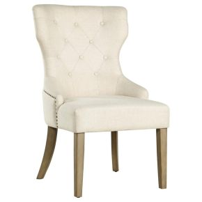 CoasterElevations 104507 Baney - Tufted Upholstered Dining Chair - Beige And Rustic Gray