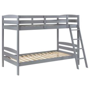 Coaster Fine Furniture 460563T Rhea - Wood Twin Over Twin Bunk Bed - Gray