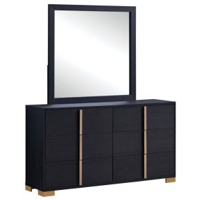 Coaster Fine Furniture 222833M Marceline - 6-Drawer Dresser With Mirror - Black