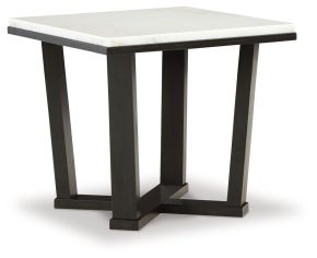 Ashley Furniture T770-2 Fostead - Square End Table - White / Espresso