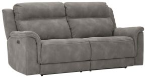 Ashley Furniture 5930147 Next-gen Durapella - Slate - 2 Seat Power Reclining Sofa Adj Hdrest