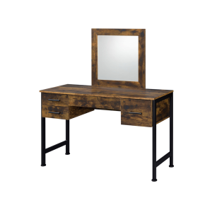 ACME 24267 Juvanth - Vanity Desk - Rustic Oak & Black Finish
