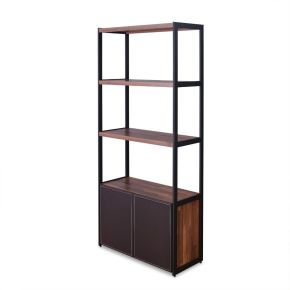 ACME 92442 Sara - Bookshelf - Walnut & Sandy Black