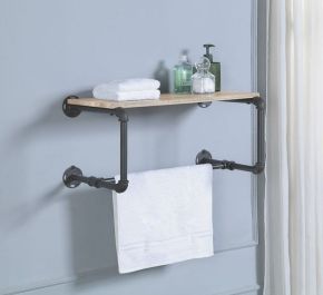ACME AC00432 Brantley - Wall Shelf - Oak & Sandy Gray Finish