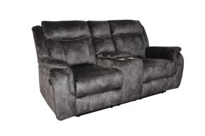 New Classic U456-25-SGY New Classic U456-25-SGY Park City - Console Loveseat With Dual Recliners - Slate