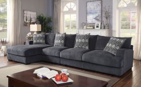 Furniture of America CM6587-SECT-LL Kaylee - Large L-Shaped Sectional - Gray Dark
