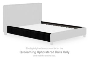 Signature Design by Ashley® PCB3380-99 Zuraleus - Queen/King Upholstered Rails - Black