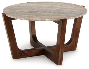 Ashley Furniture T667-8 Tanidore - Round Cocktail Table - Warm Brown