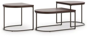 Ashley Furniture T199-13 Vanmore - Occasional Table Set (Set of 3) - Dark Brown