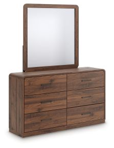 Ashley Furniture PCB386B1 Ashley Furniture PCB386B1 Fortlorn - Dresser And Mirror - Walnut Brown