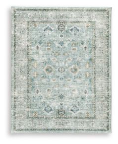 Ashley Furniture R407501 Ladstoney - 8' x 10' Rug - Teal / Beige / Ochre
