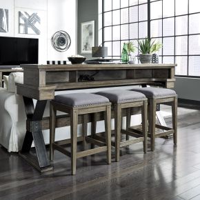 Liberty Furniture 473-OT-4PCS Sonoma Road - 4 Piece Dining Room Set - Weathered Beaten Bark