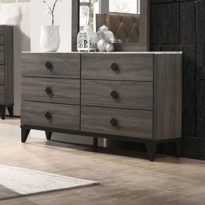 ACME 27675 Avantika - Dresser - Faux Marble Top & Rustic Gray Oak