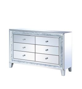 ACME 97815 Noralie - Accent Table - Led, Mirrored & Faux Diamonds