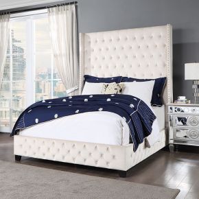 ACME BD00965Q Fabrice - Queen Bed - Beige Velvet