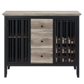 ACME DN01759 Zudora - Server - Antique Oak & Sandy Black