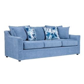 New Classic U1270-30-BLU Sylvie - Sofa With 4 Accent Pillows - Slate Blue