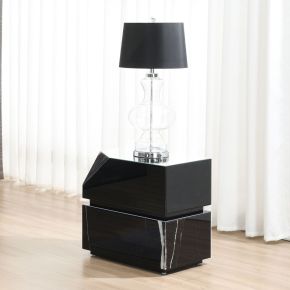ACME LV03866 Drisana - End Table - Black Mirrored Finish