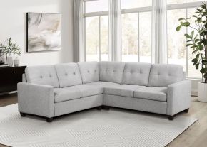 Coaster Fine Furniture 551705-SETA Georgina - 3 Piece Upholstered Sectional Sofa - Steel Beige