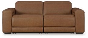Signature Design by Ashley® PCU10700S1 Magic Man - 2-Piece Power Reclining Sectional Loveseat - Caramel